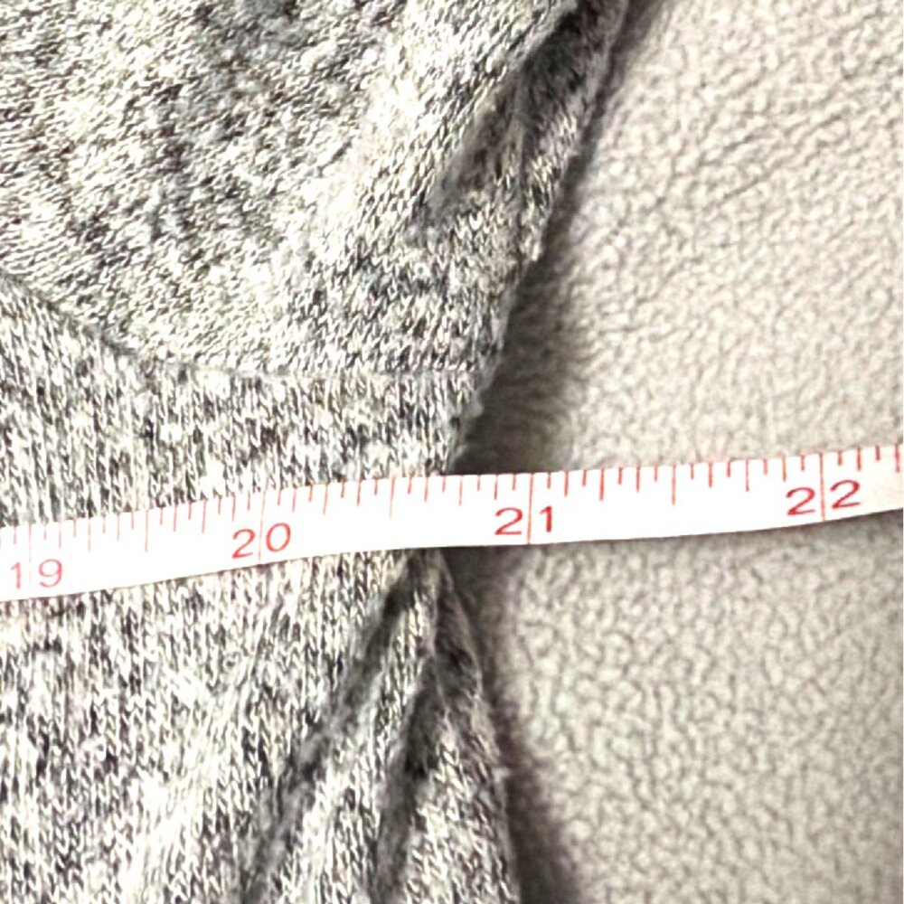 Grey Lightweight Hooded Open Front Cardigan With Button Accents By Retrology L - Picture 3 of 5